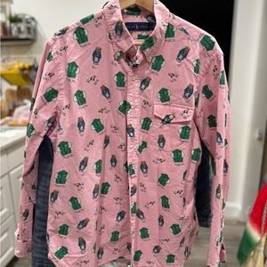 Ralph Lauren Polo pink button up shirt L